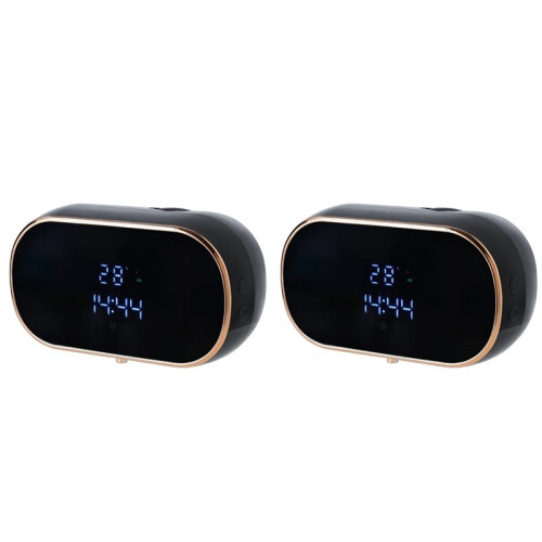 2X Sensor Soap Dispenser Automatic Foaming Hand Wash Dispenser Wall Mount Liquid Soap Dispenser Black
