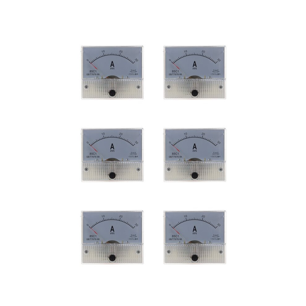 6X 85C1 Analog Current Panel Meter 30A Amp Ammeter 6033441888221