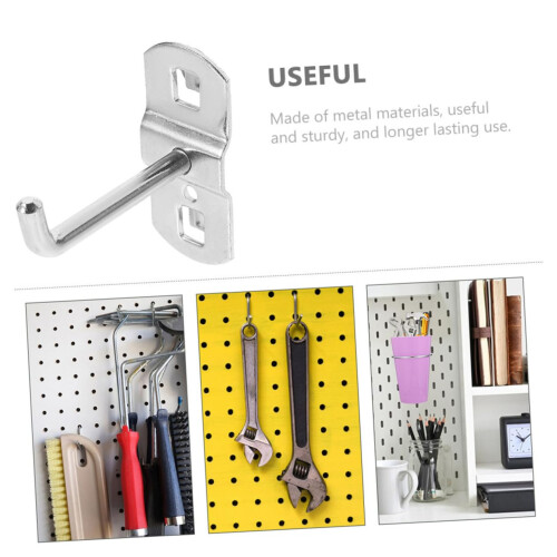 12pcs Metal Pegboard Hooks for Garage Wall Storage, Durable Hooks for Hanging Tools 2