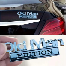 4PCS Old Edition Car Emblem 3D Metal Sticker Badges Old Addition Car Emblem Waterproof Rustproof Adhesive A