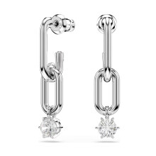 (5728584) New Swarovski Jewelry Fashion Unique Chain With Pearl Necklace Long Earrings Bracelet Ring Luxury Brand Swarovski Jewelry Set Memorial Gift
