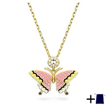 (Svfmhcrhn-L1680) 2026 New Texture Butterfly Zircon Necklace Earrings Bracelet Swarovski Jewelry Set Rainbow Color Candy Theme Queue Festival Gift