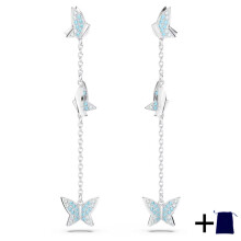 (Svfmhcrhn-L1682) 2026 New Texture Butterfly Zircon Necklace Earrings Bracelet Jewelry Set Rainbow Color Candy Theme Queue Party Festival Gift