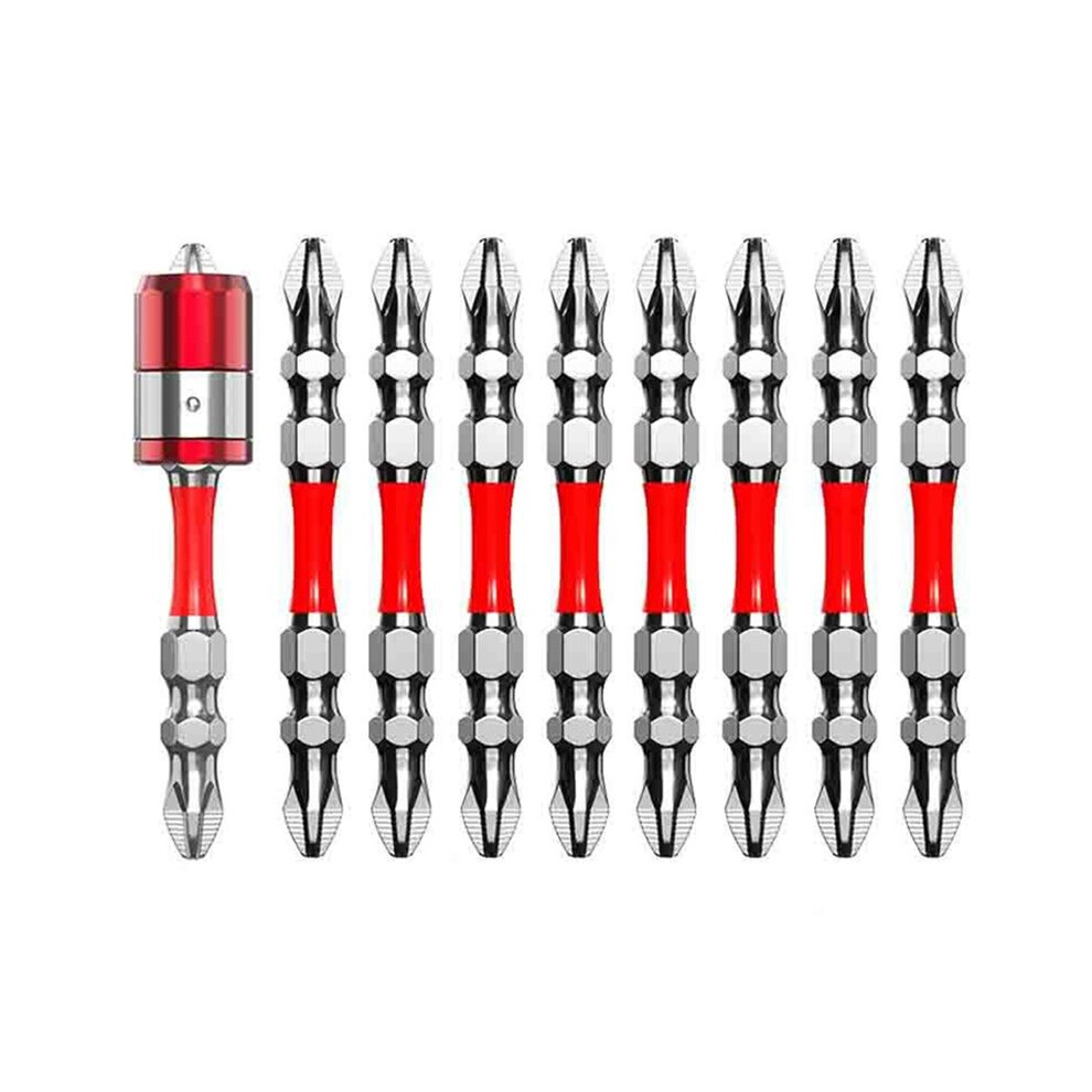 Tauoh 10Pcs Double End Ph2 Magnetic Screwdriver Bits Set 65Mm