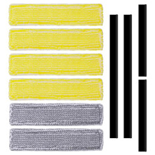 Window Vacuum Cleaner Accessories for WV1 WV2 WV5 Microfibre Mop Covers + Rubber Lip Puller Replacement Lips