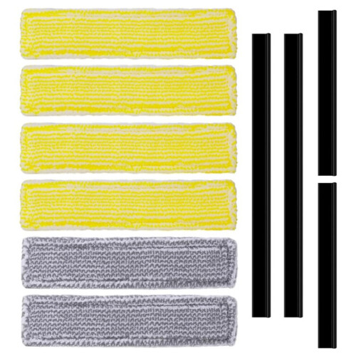 Window Vacuum Cleaner Accessories for  WV1 WV2 WV5 Microfibre Mop Covers + Rubber Lip Puller Replacement Lips