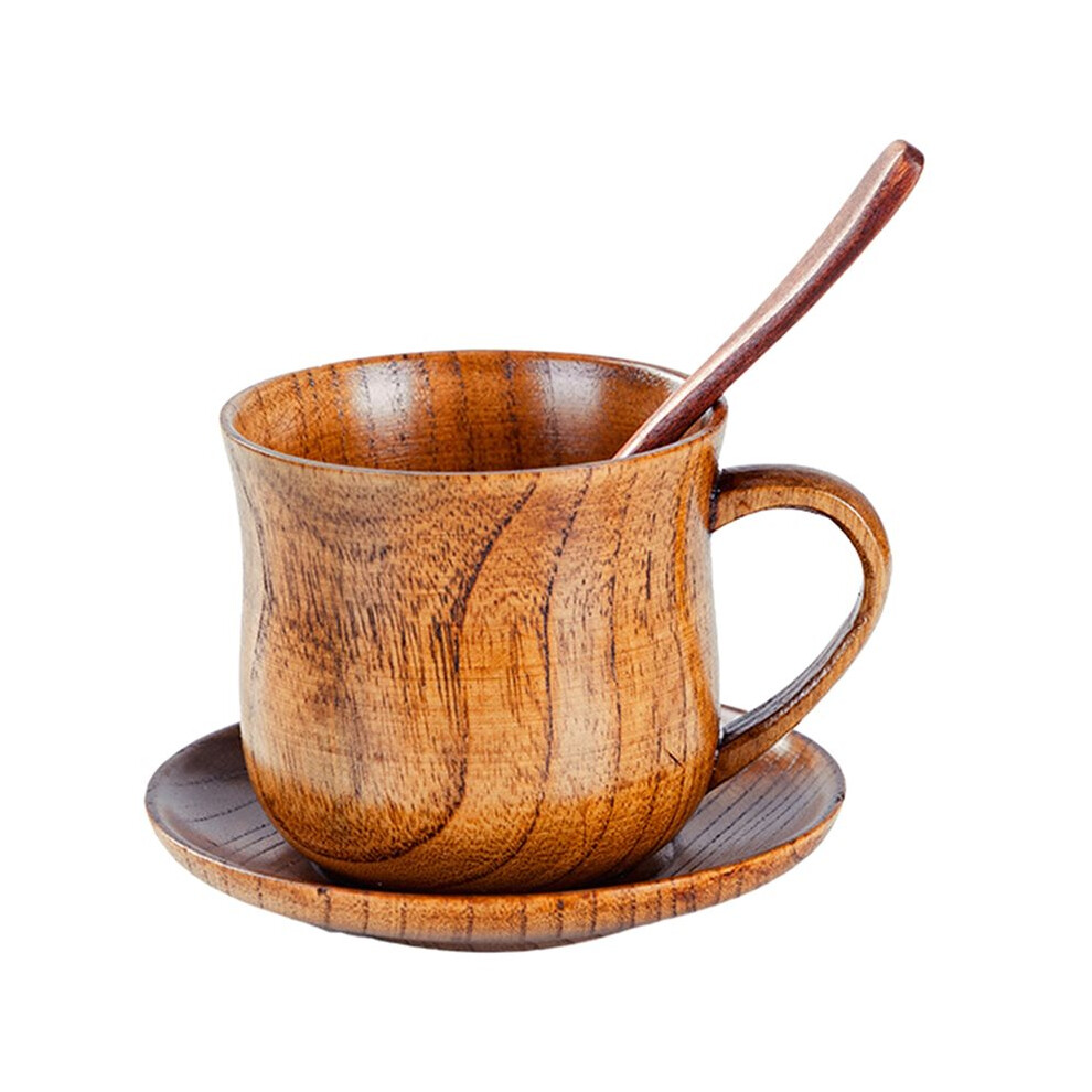 Wooden Mug Natural Solid Wood Drinkware Tea Cup Suitable For Drinking Tea, Milk, Coffee And Other Beverages Tauoh