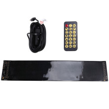 USB Car Truck Display Screen 16x96 LED Matrix Pixel Panel Light App Car Sign Animation Programmable for Car