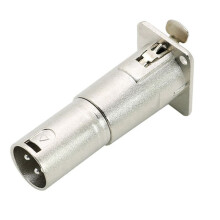 Three-Core D-Type Metal Socket for Audio Connection Converter XLR Mounting Base XLR Female to XLR Male