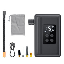 Bicycle Inflator Pump with Lighting , Digital Gauge Rechargeable Wired Bike Tire Pump & Portable