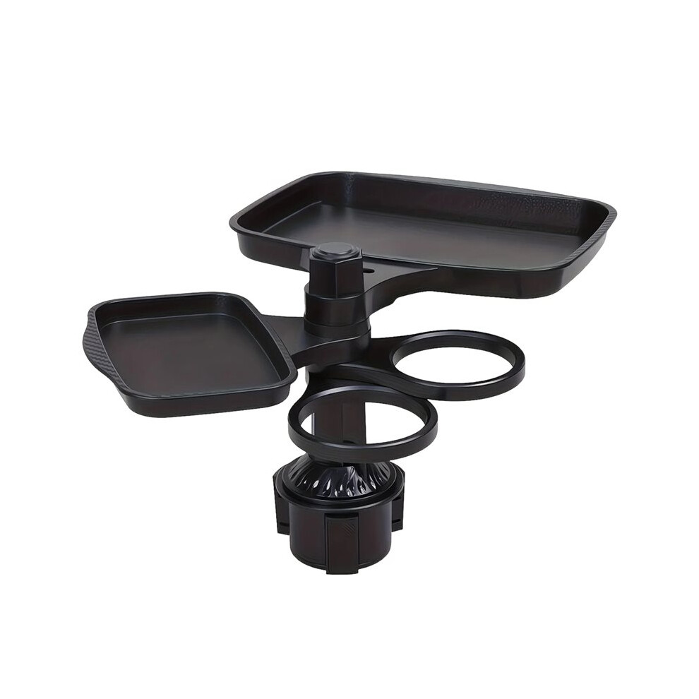 3-In-1 Detachable Car Cup Holder Tray-Expandable Food Table With 360 Rotating Design Sturdy Base For Trips Table Tray 4711855662829