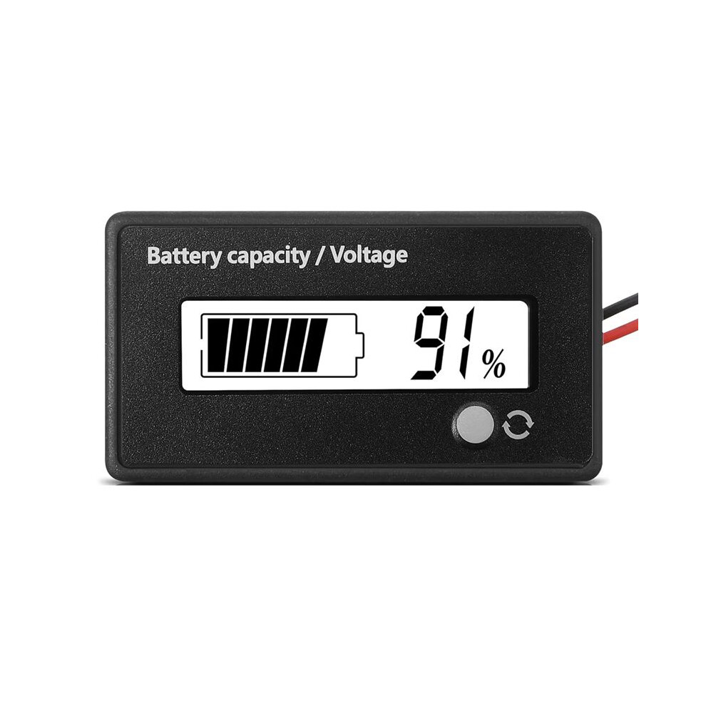 12V-72V Lead Acid Lithium Battery Capacity Voltage Meter Battery Indicator Monitors White Screen 6031035766337