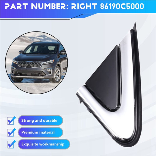 Panel de Embellecedor Triangular para Espejo Lateral de Coche, Placa Triangular para Ventana (86190C5000 y 86180C5000) para  Sorento (2016-2020), 2