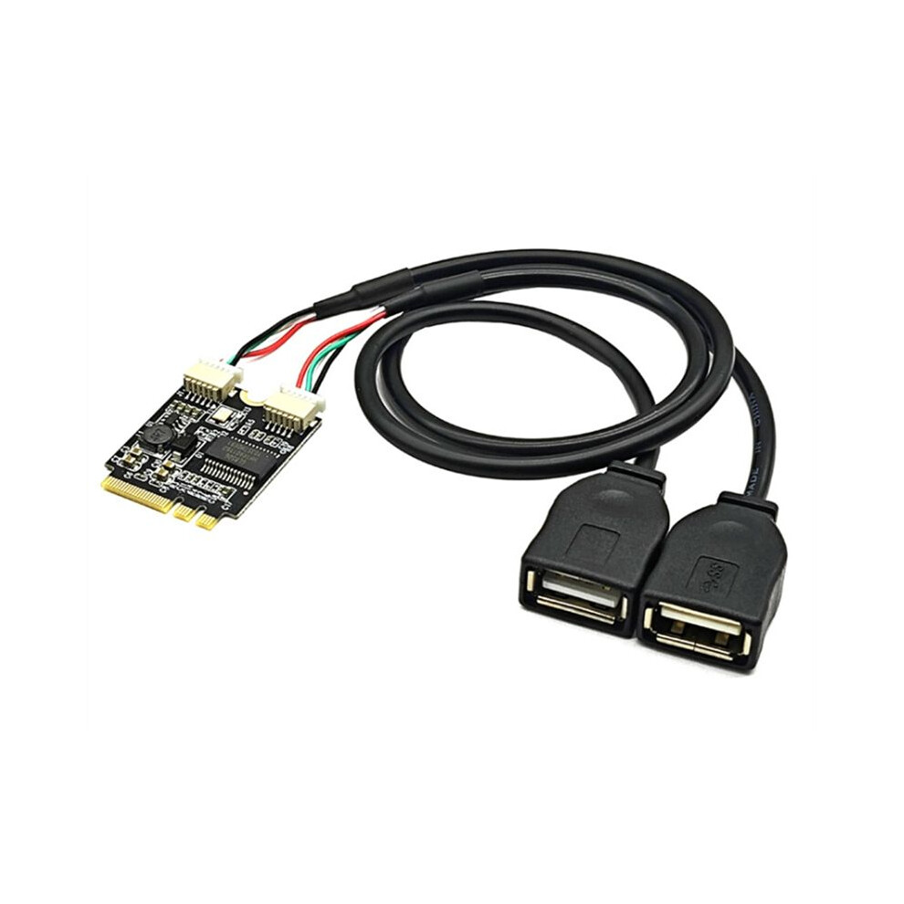 Key A-E To Usb2.0 Expansion Card M.2 Ngff To Usb Riser Card Key A-E To Double Port Usb2.0 Interface Expansion Card 4711769368893