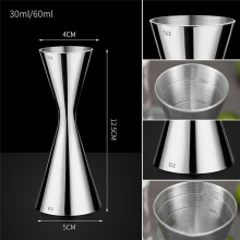4X Stainless Steel Measure Cup Double Bar Party Wine Cocktail Shaker Jigger 60Ml
