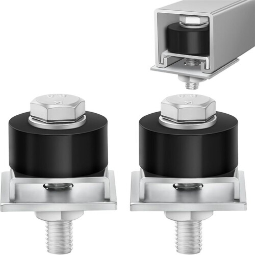 Rodas de Roletes Do Carrinho Limitam o Posicionamento Do Conjunto Do Carrinho para Canal de Suporte de 1-5/8 Polegadas de Largura e 1-5/8 Polegadas ou