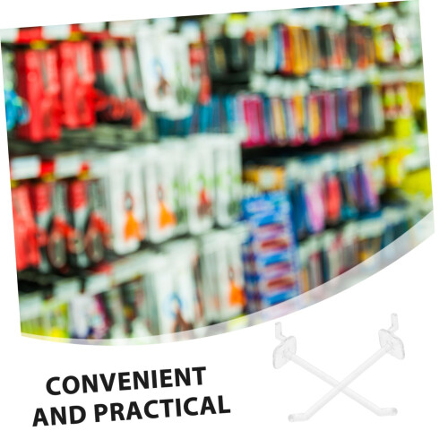 50pcs Clear Pegboard Hooks Durable Plastic Build SpaceSaving Organizer for Garage Retail Display 2