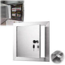 Stainless Steel Access Panel 10x10 with Secure Key Lock, Wall Ceiling Attic Door Cover 250x250mm