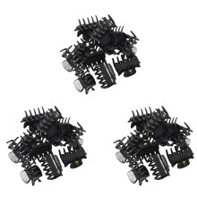 36Pzs 1,1 Pulgada Largo  Horquilla de Plastico Negro Pinza Clip de Pelo de 10 Garras para Senoras