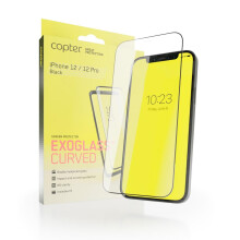 Copter Exoglass ívelt keret iPhone 12 Pro és iPhone 12 6.1" telefonokhoz - fekete