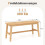 Banco de comedor de bambú con asiento de ratán, 100 cm, color natural 2