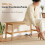 Banco de comedor de bambú con asiento de ratán, 100 cm, color natural 5