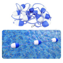 10m Pool Divider Rope with BiTone Floats, AntiWave Swimming Pool Lane Rope, Tangle Design for Public Pools