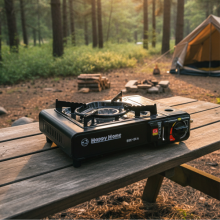 Happy Home Portable Camping Gas Stove 3000W Single Burner with Carry Case