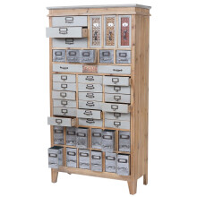 Apotheker-Schrank MCW-A43, Kommode, Tanne Holz massiv Vintage Shabby-Look 152x81x34cm