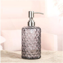 Dispensador vintage elegante, em vidro transparente com design martelado, de alta qualidade e resistente à ferrugem, para cozinha, banheiro e