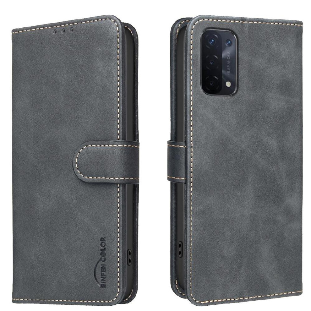 () Phone Case For Oppo A54 5G Drop Protection All Round Shockproof Convenient Kickstand Rfid Blocking Protection 764563356768