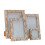 Hestia Striped Bone Photo Frame 5 x 7 5