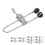 10PCS Lever Action Grid Clamp Multifunctional Stainless Steel Tile Mounting Clips Rust Proof Tile Mounting Clips 5
