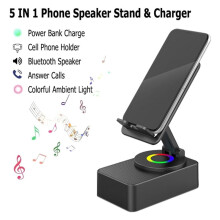 Rechargeable Portable Speaker Magnetic -Compatible Speaker with RGB Light Small Speaker for Camping Parties A