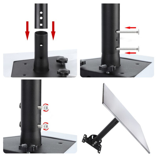 Wall Mounted Kit Compatible Satellite Receiver Bracket Mounting Adjustable 360 Degree for Better Signal 2