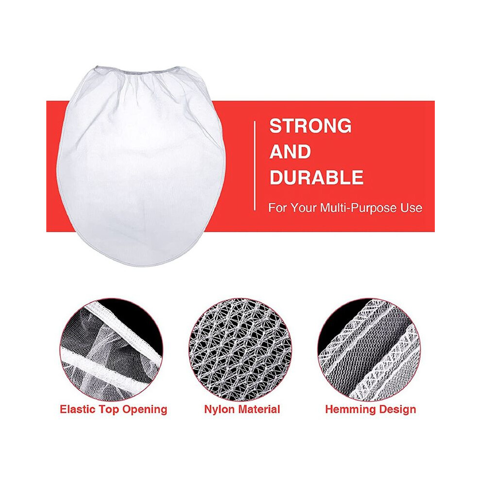 100 Pcs 5 Gallon Elastic Top Paint Strainer Bags White Fine Mesh Bag Paint Filter Bag For Hydroponics Painting Gardening 4713981583856