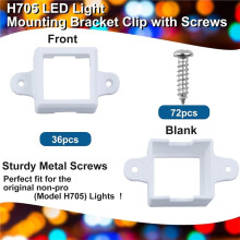36pcs LED Light Mounting Brackets for H705 with Screws, Waterproof and Durable for Outdoor Lights