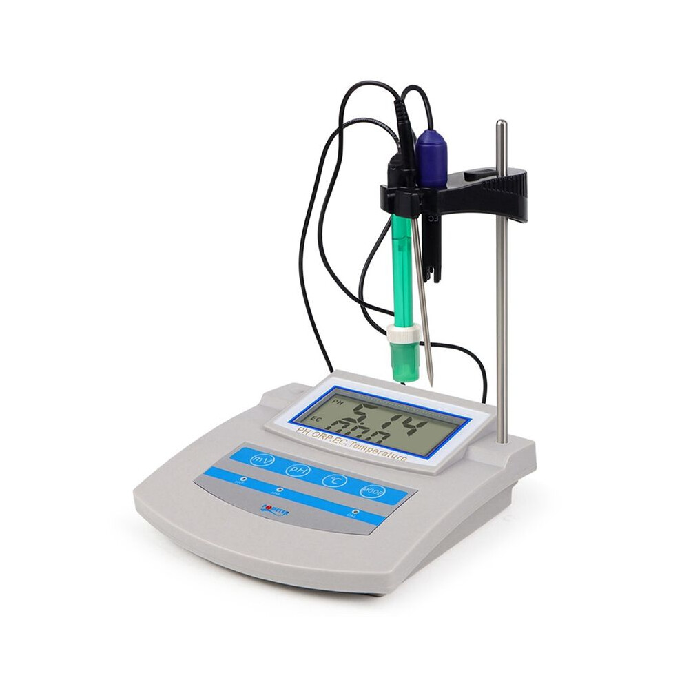 Exogio 6-In-1 Water Quality Tester Ph, Tds, Ec, Orp, Cf, Temp Benchtop Analyzer For Lab, Aquarium, Pool, Drinking Water Eu Plug