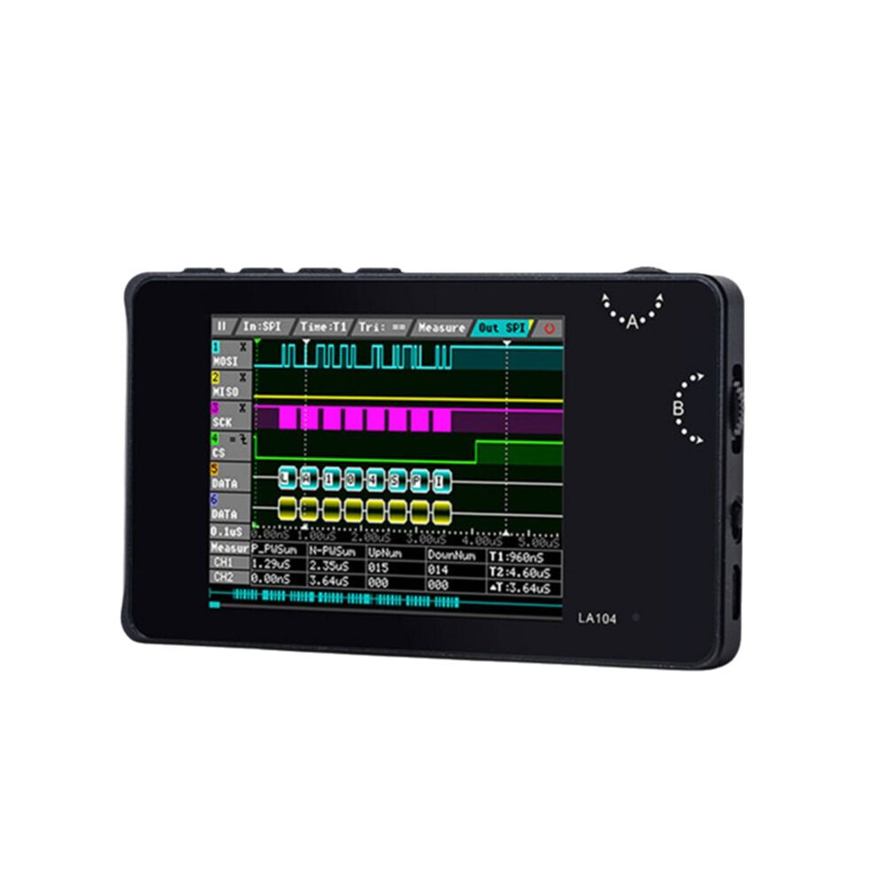 La104 Digital Logic Analyzer Screen 4 Channels Oscilloscope Spi Iic Uart Programmable 100M Sa/S Max Sampling Rate 4712551301845