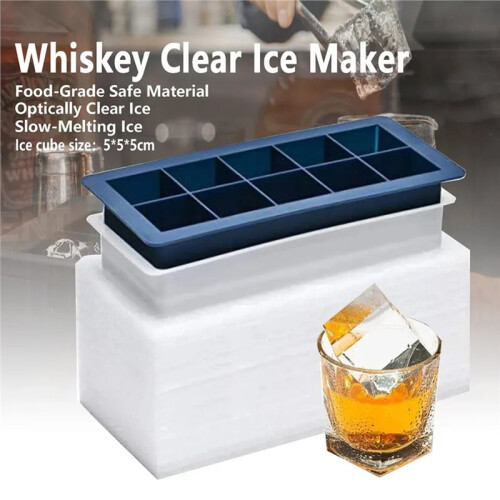 Whiskey Plastic Silicone Cream Square Block Container Easy Release Modern Makers Silicone Mold Bucket Box 1