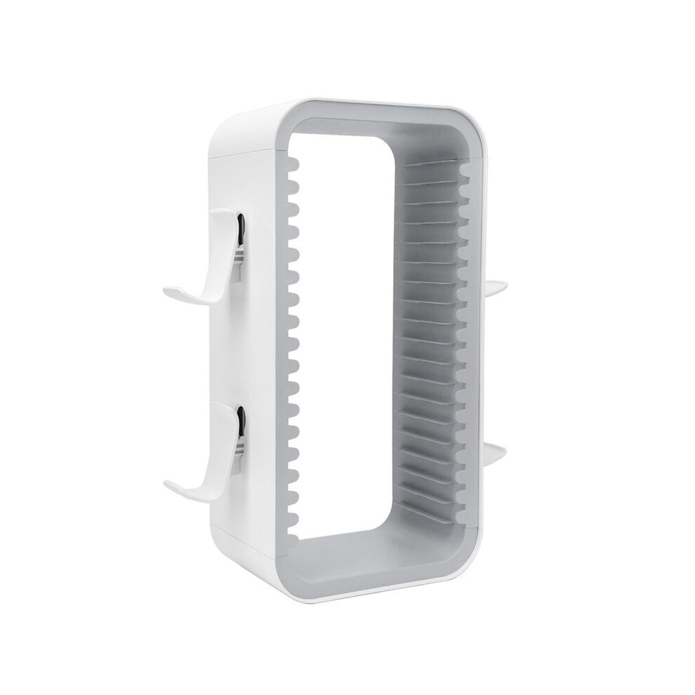 Game Storage Rack For Ps4 Ps5 Game Disc Holder Game Disc Rack For Multi-Function Disc Rack White/Gray Exogio