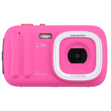 72MP Digital Camera 2.5K Compact Point and Shooting Camera, 16X Auto Focus Camera with Mp3 for Kids Red
