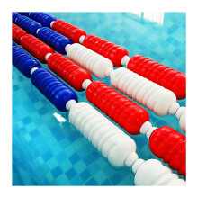 Swimming Pool Lane Divider 10m White with UV Protection Floats, Wave Blocking Pool Safety Rope