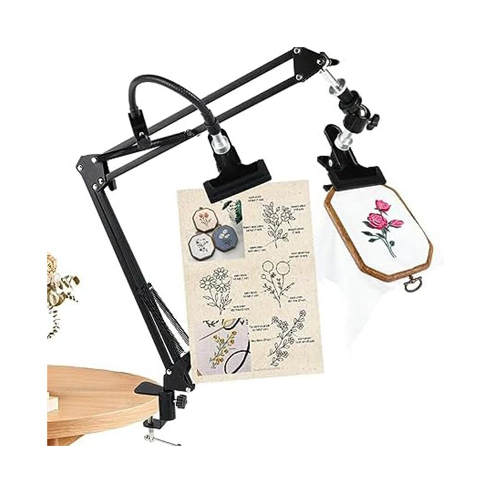 Embroidery Hoop Stand: 360 Adjustable Metal Embroidery Hoop Stand For Sewing Stitch Crafts 4713749236116