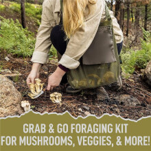 Mushroom Foraging Kit, Mushroom Bag & Mushroom Knife with Brush, Portable Wild Mushroom/ Foraging Bag, Picking Bag