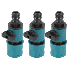 Plastic Valve with Connector Agriculture Garden Watering Prolong Hose Irrigation Pipe Fittings Hose Adapter 3 Pc
