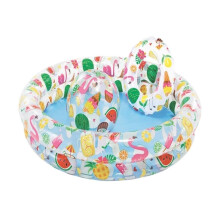 Inflatable Swimming Pool for Family Outdoor Use, StarShaped Design with Fast Setup and Soft Walls