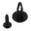 50Pcs Plastic Rivets Fastener Car Bumper Push Clips 32mm Long Black 5