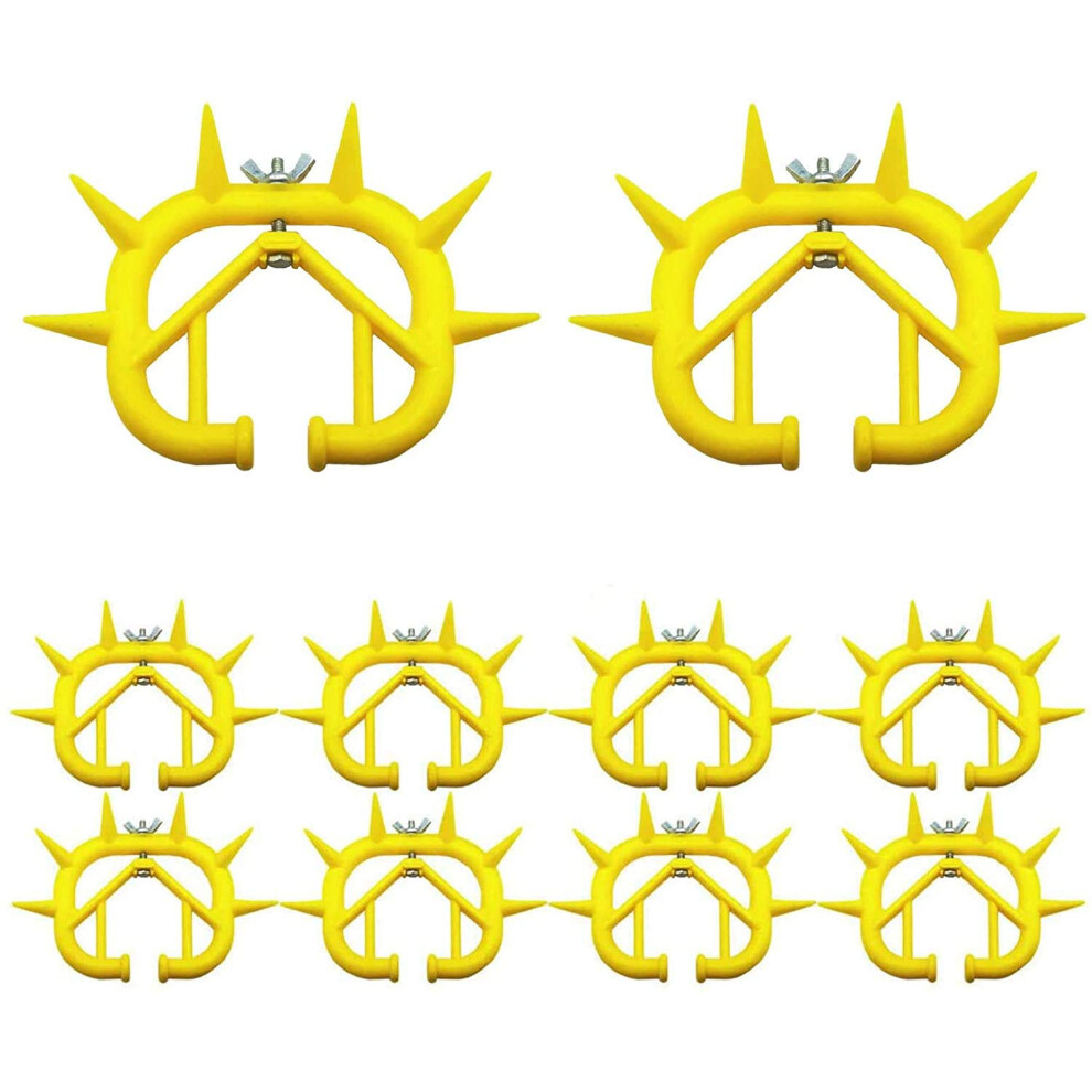 Yellow 10Pcs Cattle Weaning Nose Ring Calf Anti Sucking Plastic Tool Visibility Farm Use