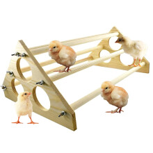 Wooden Chick Perch Stand for Brooder, Durable Roosting Bar for Baby Chicks and Pet Birds